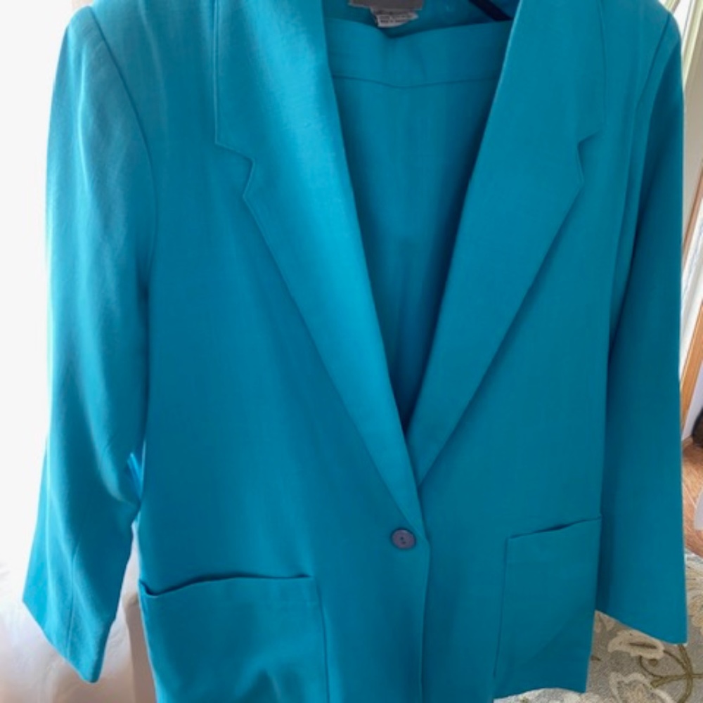 Diana Marco Aqua/Blue Suit - Size 16 1/2